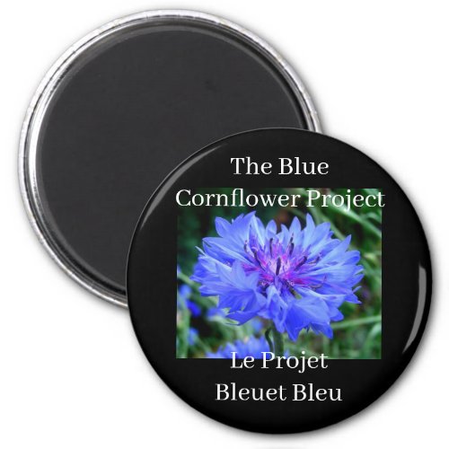The Blue Cornflower Project_ Projet Bleuet Bleu Magnet