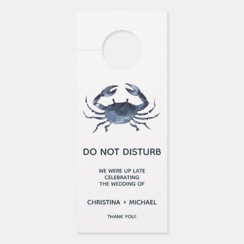 The Blue Crab   Wedding Guest Door Hanger