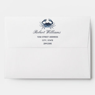 The Blue Crab Wedding Personalized Envelope