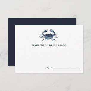 The Blue Crab Wedding Wedding Advice Cards