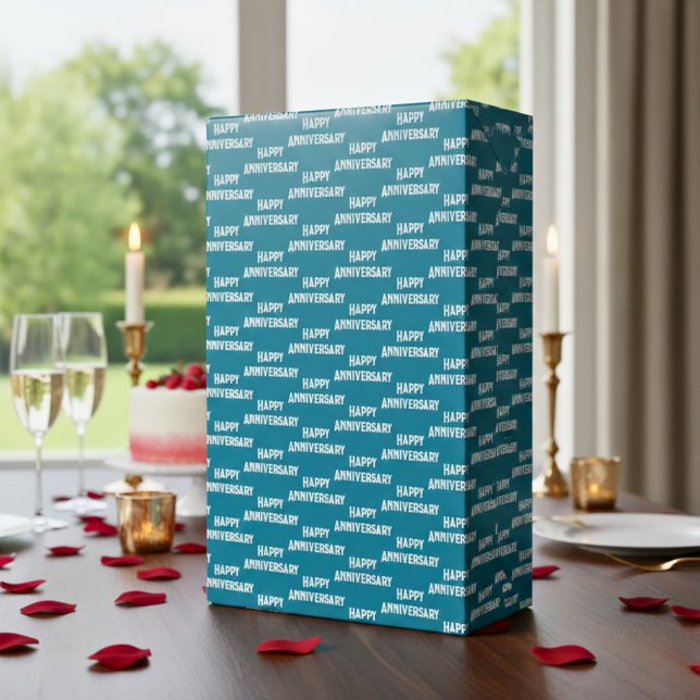 The 'Blue Crush' Anniversary Wrap Wrapping Paper (Anniversary Wrapping Paper)