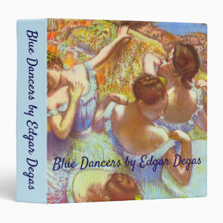 The Blue Dancers by Edgar Degas 3 Ring Binder