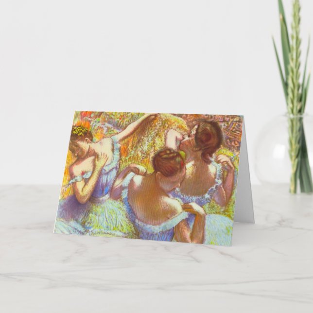 The Blue Dancers by Edgar Degas Card (Front)