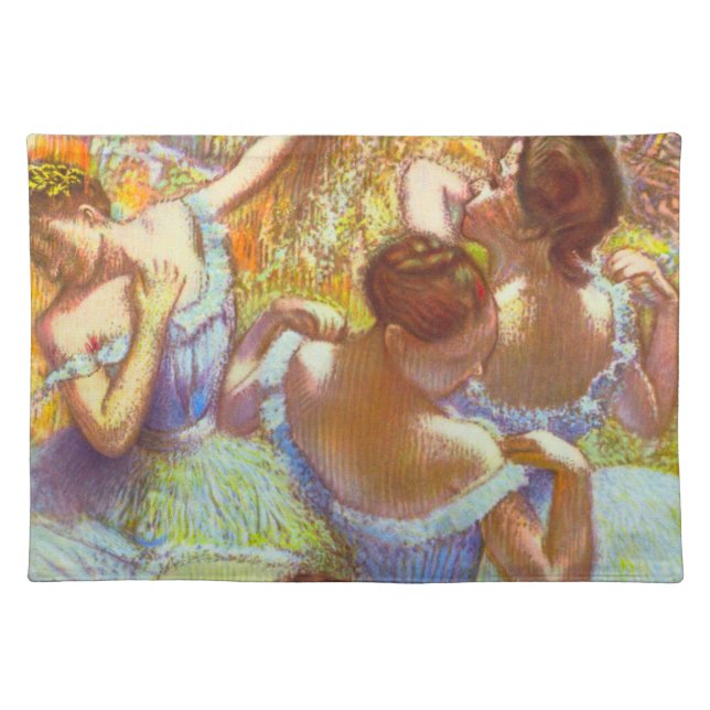 The Blue Dancers by Edgar Degas Cloth Placemat (Front)