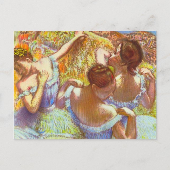 The Blue Dancers by Edgar Degas Postcard (Front)