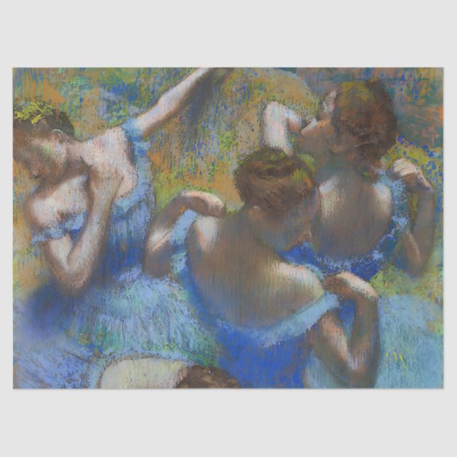 The Blue Dancers, Degas Art  Tissue Paper (Front)