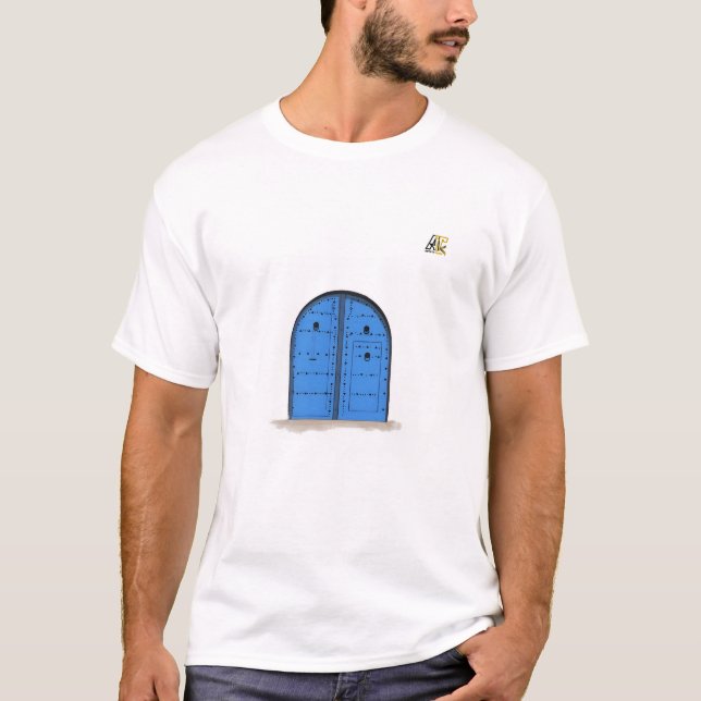 The Blue Door – Moroccan Soul in Every Detail T-Shirt (Front)