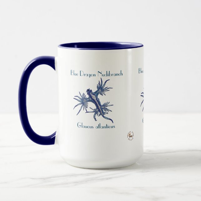 The Blue Dragon Nudibranch by Chrissy Wild Mug (Left)