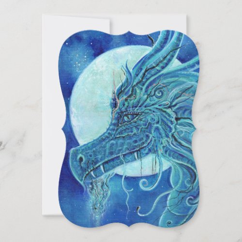 The Blue Dragon party invitations by Renee Lavoie