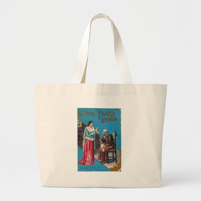 The Blue Fairy Book Large Tote Bag (Front)