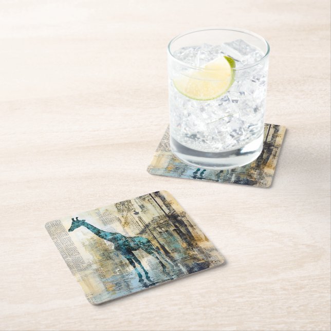 The Blue Giraffe in Paris Coaster (Insitu)