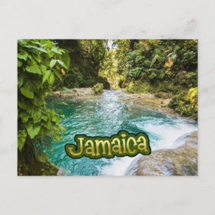 The Blue Hole Secret Falls Jamaica Postcard