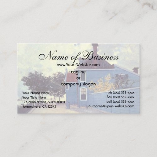 The Blue House at Zaandam by Claude Monet Business Card