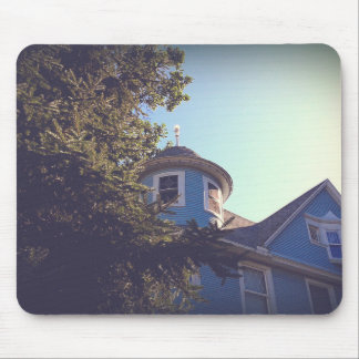 The Blue House Mouse Pad