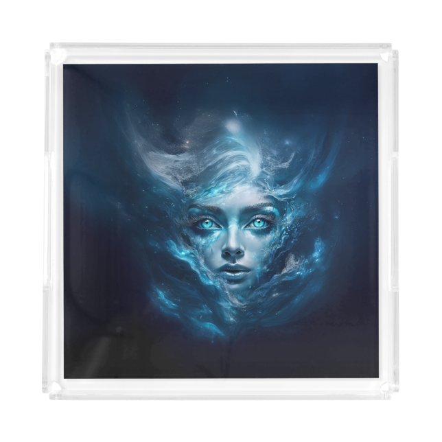 The Blue Ice Queen Acrylic Tray (Front)