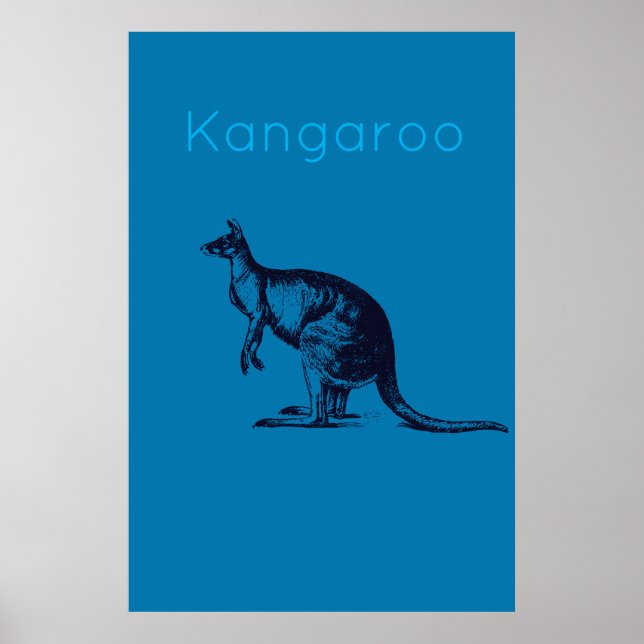 The Blue Kangaroo Modern Wall Art (Front)