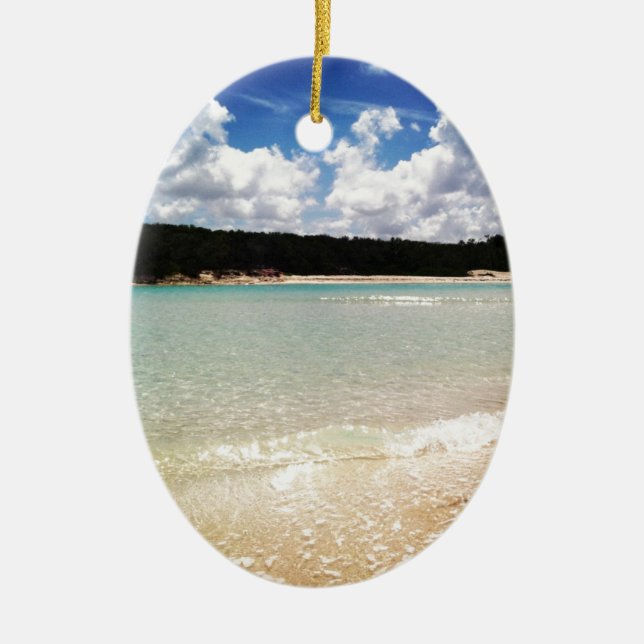 The Blue Lagoon Ceramic Ornament (Front)