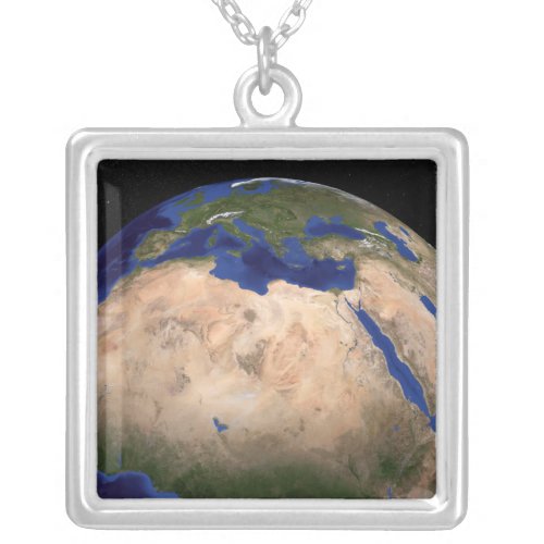 The Blue Marble Next Generation Earth 3 Silver Plated Necklace
