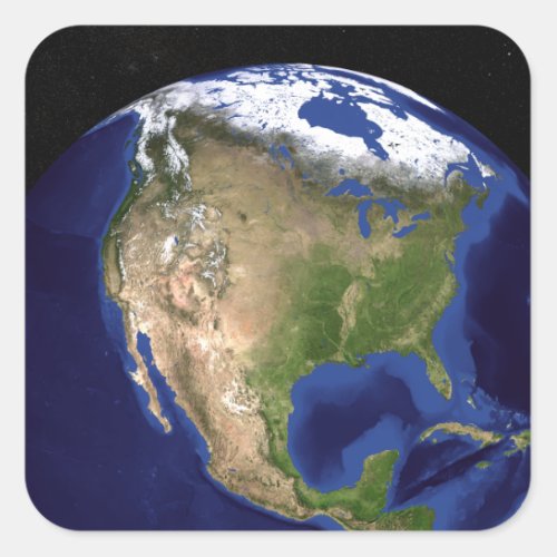 The Blue Marble Next Generation Earth 4 Square Sticker