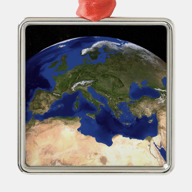 The Blue Marble Next Generation Earth 7 Metal Ornament (Front)