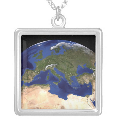 The Blue Marble Next Generation Earth 7 Silver Plated Necklace