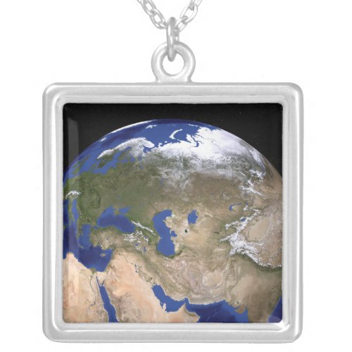 The Blue Marble Next Generation Earth Silver Plated Necklace
