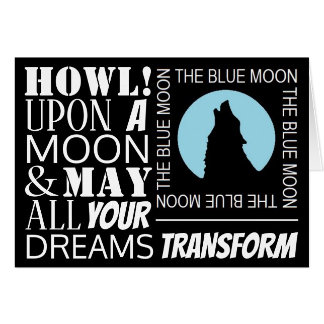 The Blue Moon, Halloween Card (Front Horizontal)