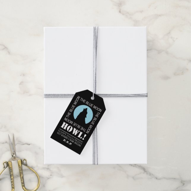 The Blue Moon, Halloween Gift Tags (With Twine)