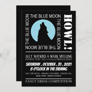 The Blue Moon, Halloween Party Invitation