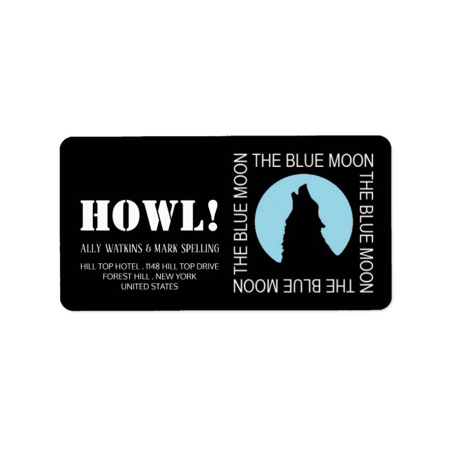 The Blue Moon Label (Front)