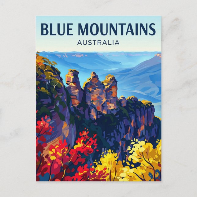 The Blue Mountains Australia Postcard (Front)