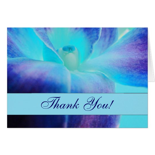 The Blue Orchid Thank You Notecard
