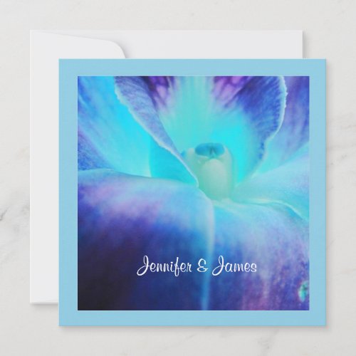 The Blue Orchid Wedding Invitation
