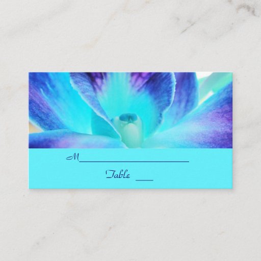 Customizable The Blue Orchid Wedding Place Card/Business Card