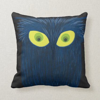 The Blue Owl Throw Pillow