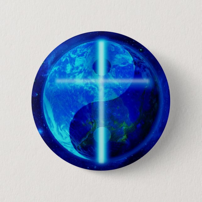 The Blue Planet Pinback Button (Front)