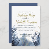The blue Reef | Nautical Birthday Invitation (Front/Back)
