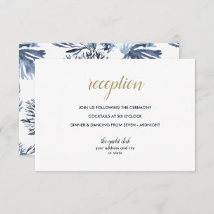 The blue Reef Nautical Wedding reception Invitation