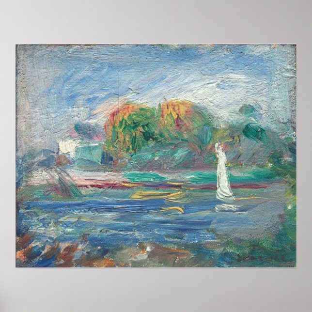 The Blue River - Auguste Renoir Fine Art Poster (Front)