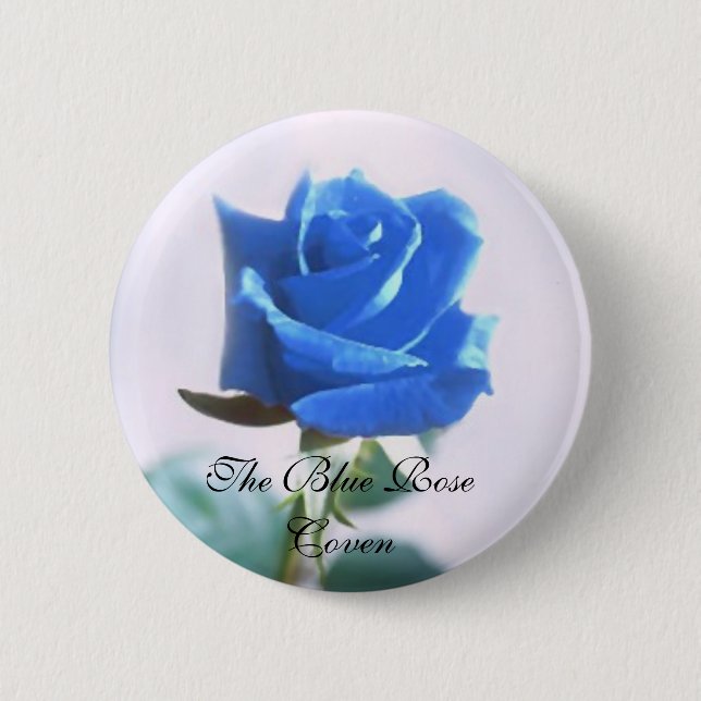 The Blue Rose Coven Pinback Button (Front)