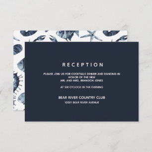 The Blue Seahorse   Wedding Reception Enclosure Invitation