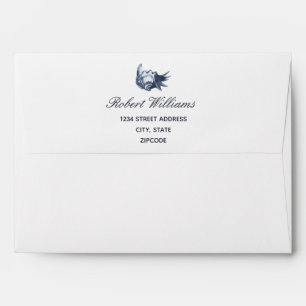 The Blue seashell Wedding Personalized Envelope
