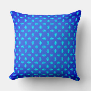 The Blue Seeds Throw Pillow