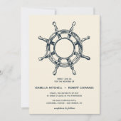 The Blue Ship's wheel | Wedding Invitation (Front)