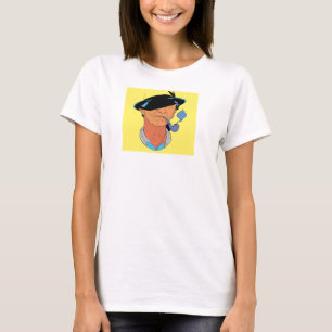 The Blue Smoke Sailor: Minimalist Portrait T-Shirt
