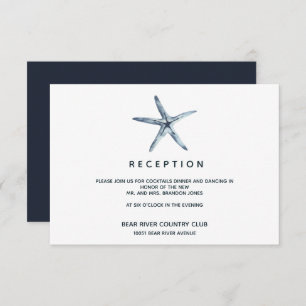 The Blue Starfish Wedding Reception Enclosure Invitation