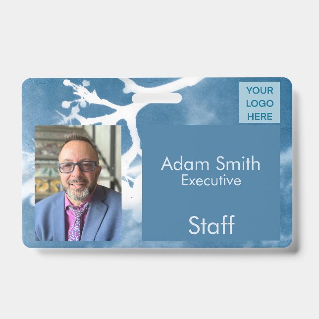 The Blue Steward - Name Badge Horizontal (Front)