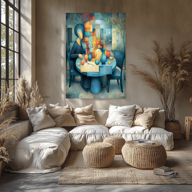 The Blue Table Reinterpretation Masterpiece Poster (Creator Uploaded)