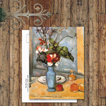 The Blue Vase Still Life Paul Cézanne Postcard by mangomoonstudio at Zazzle