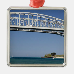 The Blue Water Bridge is a twin-span bridge 2 Metal Ornament